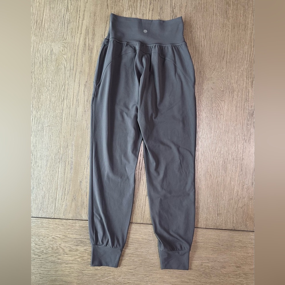 Athleta Salutation High Rise Jogger Size XS Light Gray/Brown - Picture 6 of 10